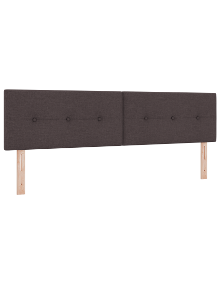Testata LED  con bottoni trapuntati Marrone Scuro 90 cm Tessuto