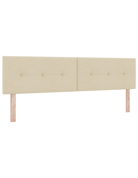 Testata LED Imbottita Panna 90 cm Tessuto