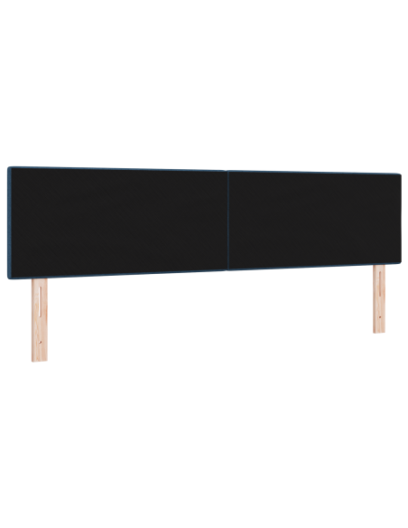 Testata LED con bottoni imbottiti Blu 90 cm Tessuto