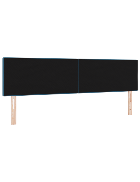Testata LED  con bottoni in tessuto blu scuro 90 cm in velluto