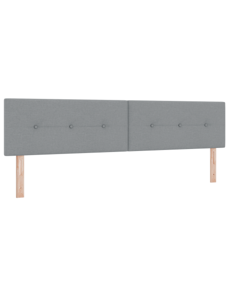 Testiera LED  Con Bottoni Grigio Chiaro 100 cm Tessuto