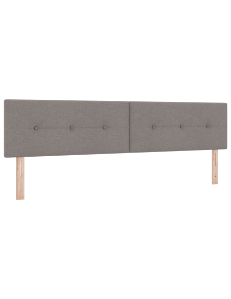 Testata LED  con bottoni trapuntati Tortora 100 cm in tessuto