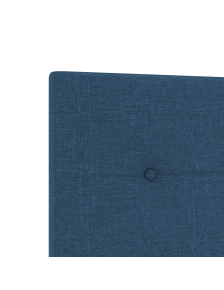 Testata LED  Button Tufted Blu 100 cm Tessuto