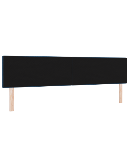 Testata LED  Button Tufted Blu 100 cm Tessuto