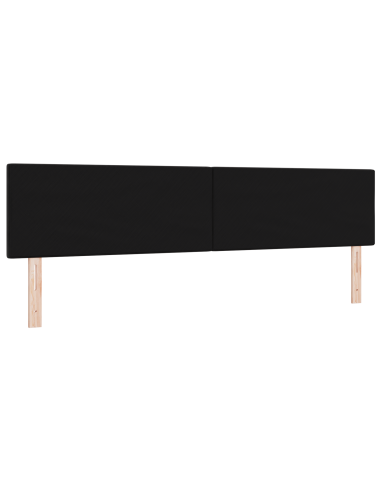 Testiera LED con luci a strisce a LED Nero 200 cm Poliestere