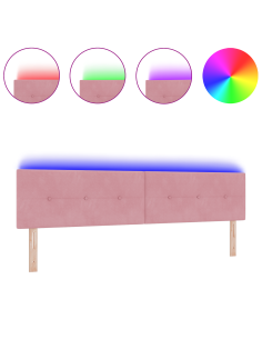 Testiera LED con luci a strisce a LED Rosa 200 cm Poliestere 2