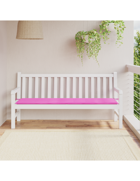 Cuscino da panchina da giardino Rosa 180x50x4 cm Tessuto Oxford