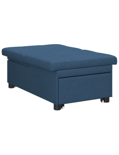Divano Letto Estraibile Blu 194 x 50 x 82 cm Legno compensato