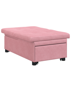 Divano letto Rosa 194 x 67 x 82 cm Velluto