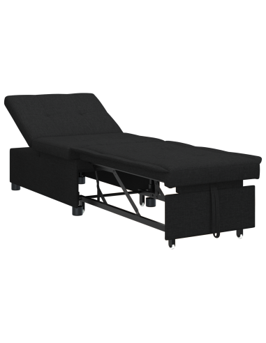 Divano Letto Estraibile 50cm Nero Legno compensato