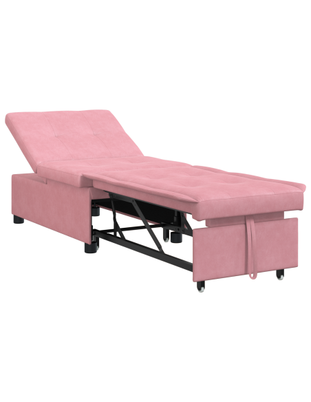 Divano letto Rosa 194 x 67 x 82 cm Velluto