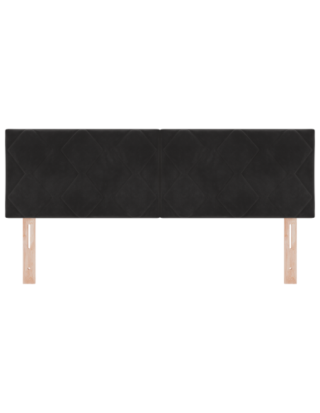 Testata LED Design a Blocchi di Diamante Nera 160 cm Velluto