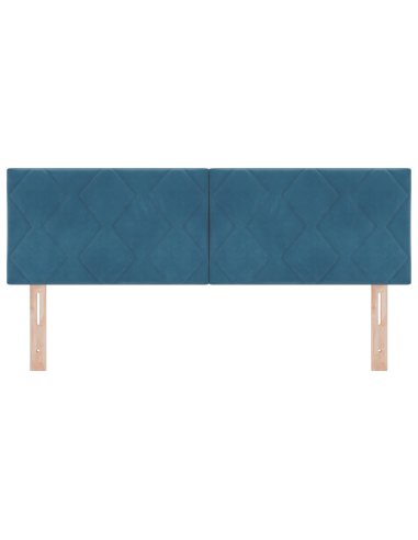 Testiera LED Blu Scuro 160 cm Pelle Sintetica