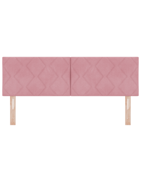 Testata LED a blocchi di diamante Rosa 160 cm Velluto