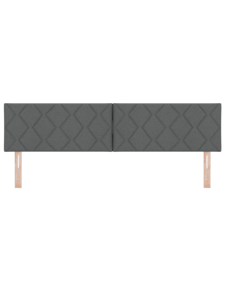 Testata LED Design a Blocchi di Diamante Grigia Scura 180 cm Tessuto