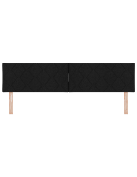 Testiera LED  Design a Diamanti Nera 180 cm Tessuto