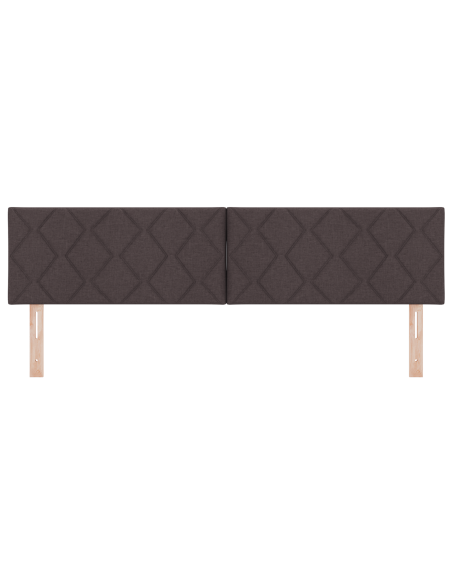 Testata LED  Design Blocchi Diamante Marrone Scuro 180 cm Tessuto