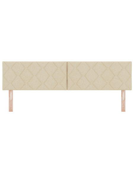 Testata a LED  Design Blocchi Diamante Crema 180 cm Tessuto