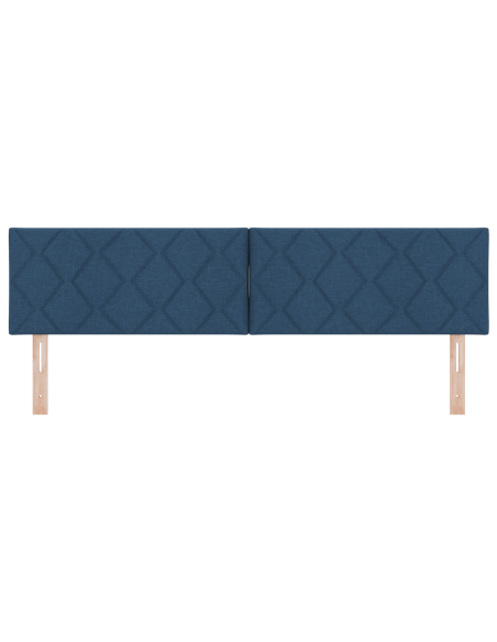 Testiera LED  Design a Blocchi di Diamante Blu 180 cm Tessuto