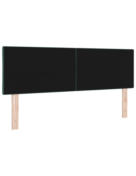 Testata LED Design a Blocchi a Diamante Verde Scuro 160 cm Velluto