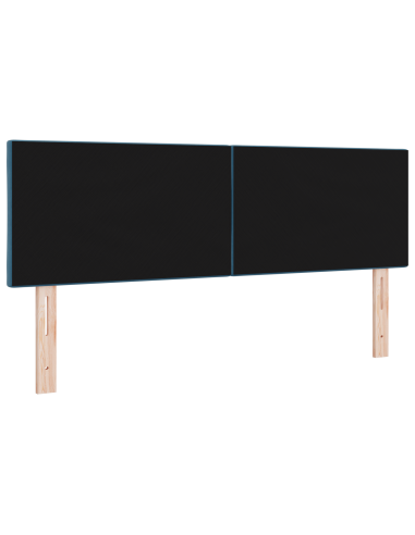 Testiera LED Blu Scuro 160 cm Pelle Sintetica