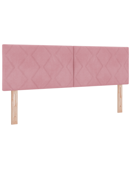Testata LED a blocchi di diamante Rosa 160 cm Velluto