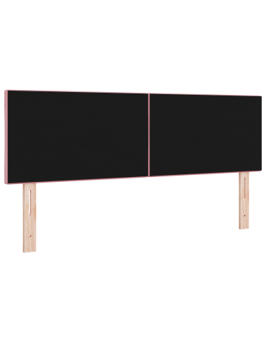 Testiera LED Rosa 160 cm Pelle Sintetica