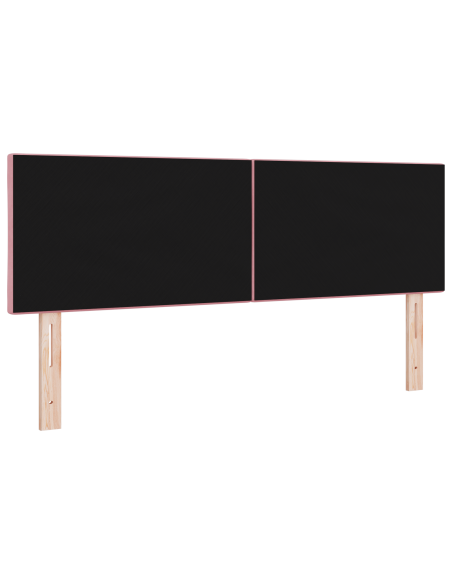 Testiera LED Rosa 160 cm Pelle Sintetica