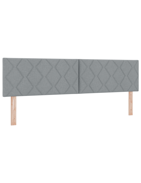 Testata LED  Design a Blocchi di Diamante Grigio Chiaro 180 cm Tessuto