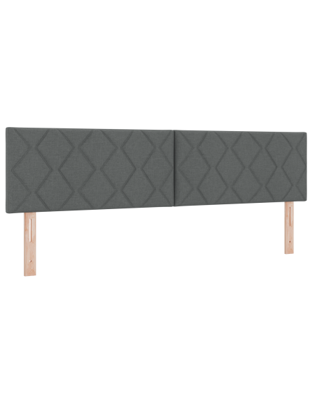 Testata LED Design a Blocchi di Diamante Grigia Scura 180 cm Tessuto