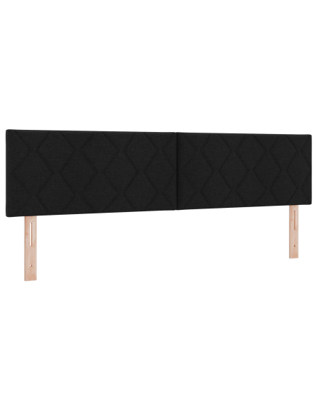 Testiera LED  Design a Diamanti Nera 180 cm Tessuto