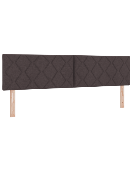 Testata LED  Design Blocchi Diamante Marrone Scuro 180 cm Tessuto