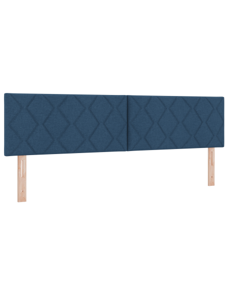 Testiera LED  Design a Blocchi di Diamante Blu 180 cm Tessuto