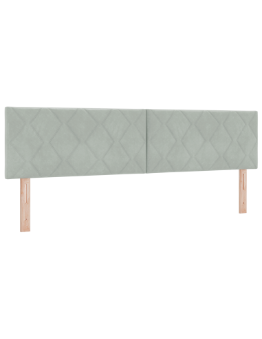 Testiera LED Grigio chiaro 180 cm Pelle Sintetica