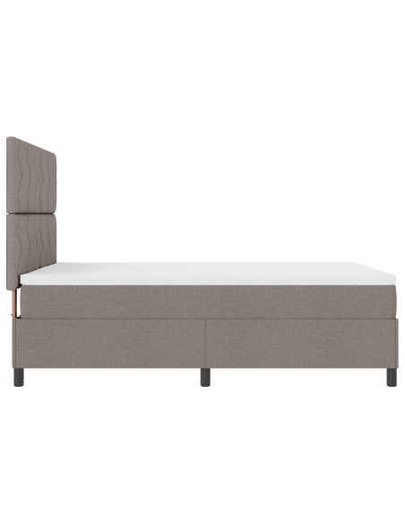Letto a Rete con Materasso & LED Taupe 140x200 cm Tessuto
