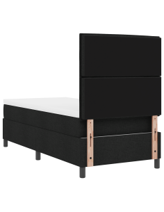 Letto a molle con materasso con led Nero 80 x 200 cm Tessuto 2