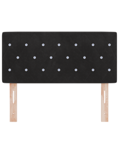 Testiera LED con luci a strisce a LED Nero 90 cm Poliestere