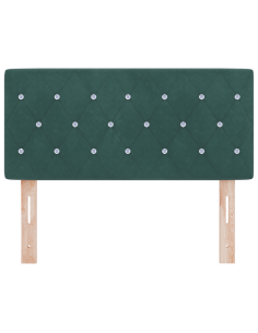 Testiera LED con testiera Verde Scuro 90 cm Poliestere