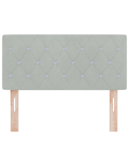 Testiera LED con testiera Grigio chiaro 100 cm Poliestere