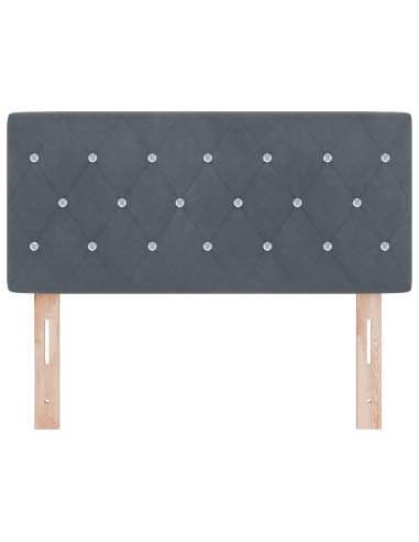 Testiera LED con testiera Grigio scuro 100 cm Poliestere