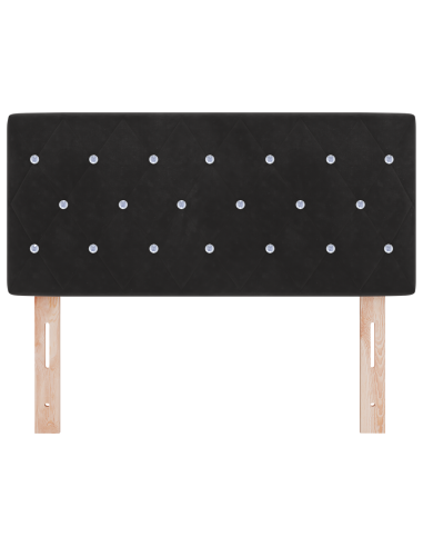 Testiera LED con luci a strisce a LED Nero 100 cm Poliestere