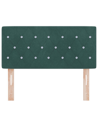 Testiera LED con testiera Verde Scuro 100 cm Poliestere