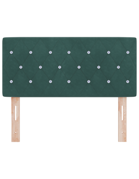 Testiera LED  con Bottoni in Cristallo Verde Scuro 100 cm Velluto