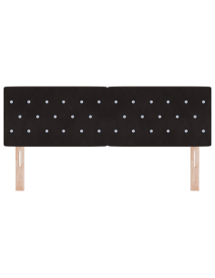Testiera LED con luci a strisce a LED Nero 160 cm Poliestere