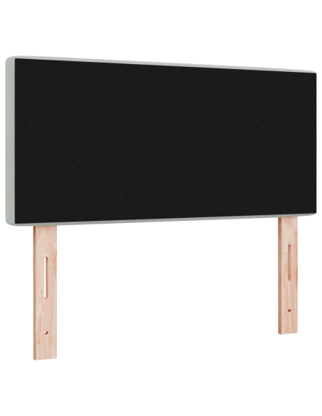 Testata Letto LED con Bottone di Cristallo Tuftato Grigio Chiaro 100 cm Velluto