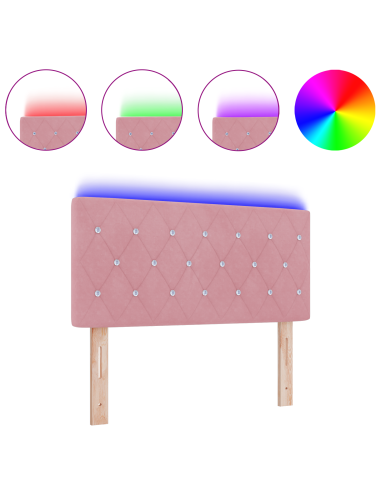Testiera LED con luci a strisce a LED Rosa 100 cm Poliestere