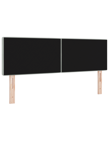 Testiera LED con testiera Grigio chiaro 144 cm Poliestere