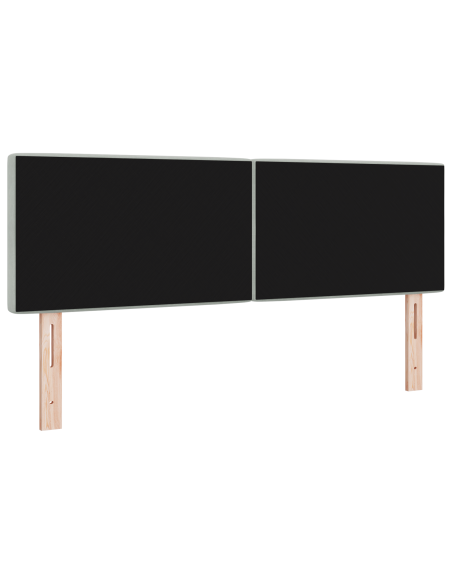Testiera LED  con bottoni in cristallo grigio chiaro 72 cm Velluto