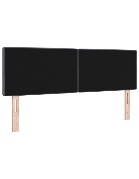 Testiera LED con testiera Grigio scuro 144 cm Poliestere