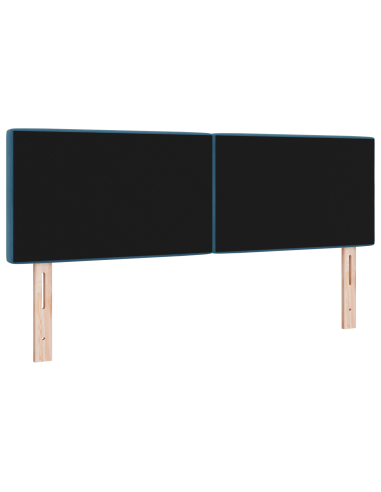 Testiera LED con testiera Blu Scuro 144 cm Poliestere